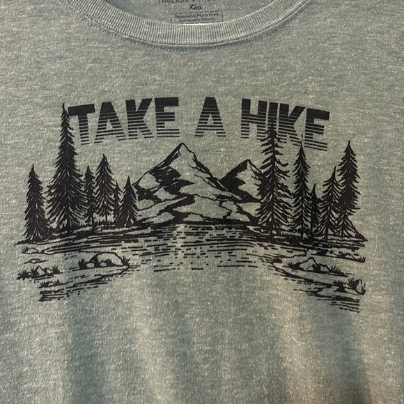 Threads 4 Thought Green Short Sleeve Tee with Nature Graphic - Picture 2 of 4